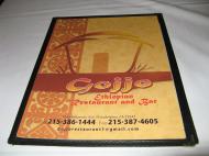 Menu of an Ethiopian restaurant on South Philadelphia’s Baltimore Ave